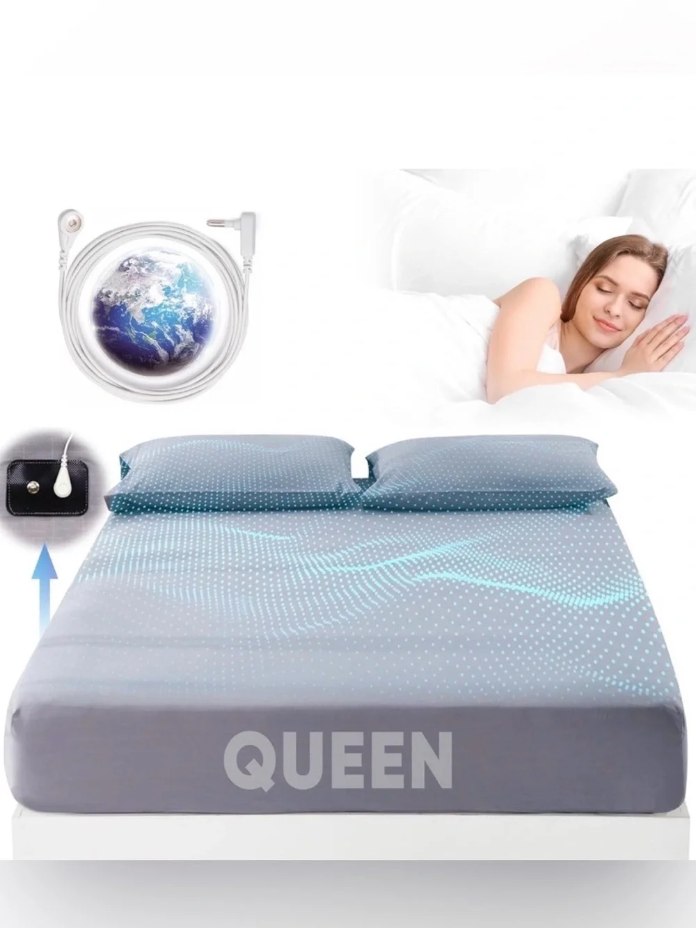 Queen Grounding Sheet in Gray